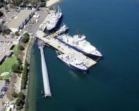 Aerial View of Research Vessels