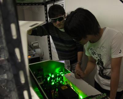 Professors Jun Takeda and Katsumasa Yoshioka