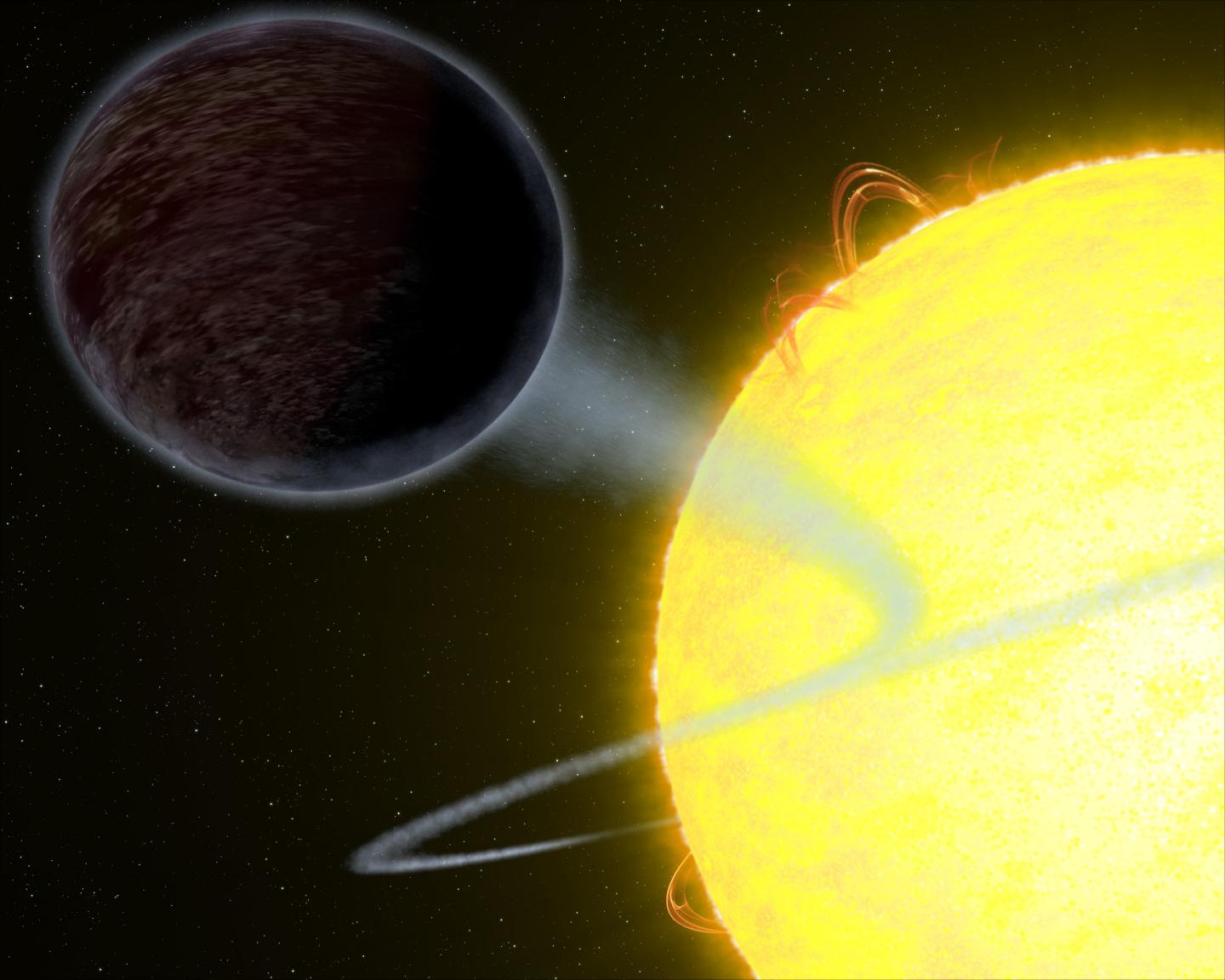 Artist's View of Extrasolar Planet WASP-12b.