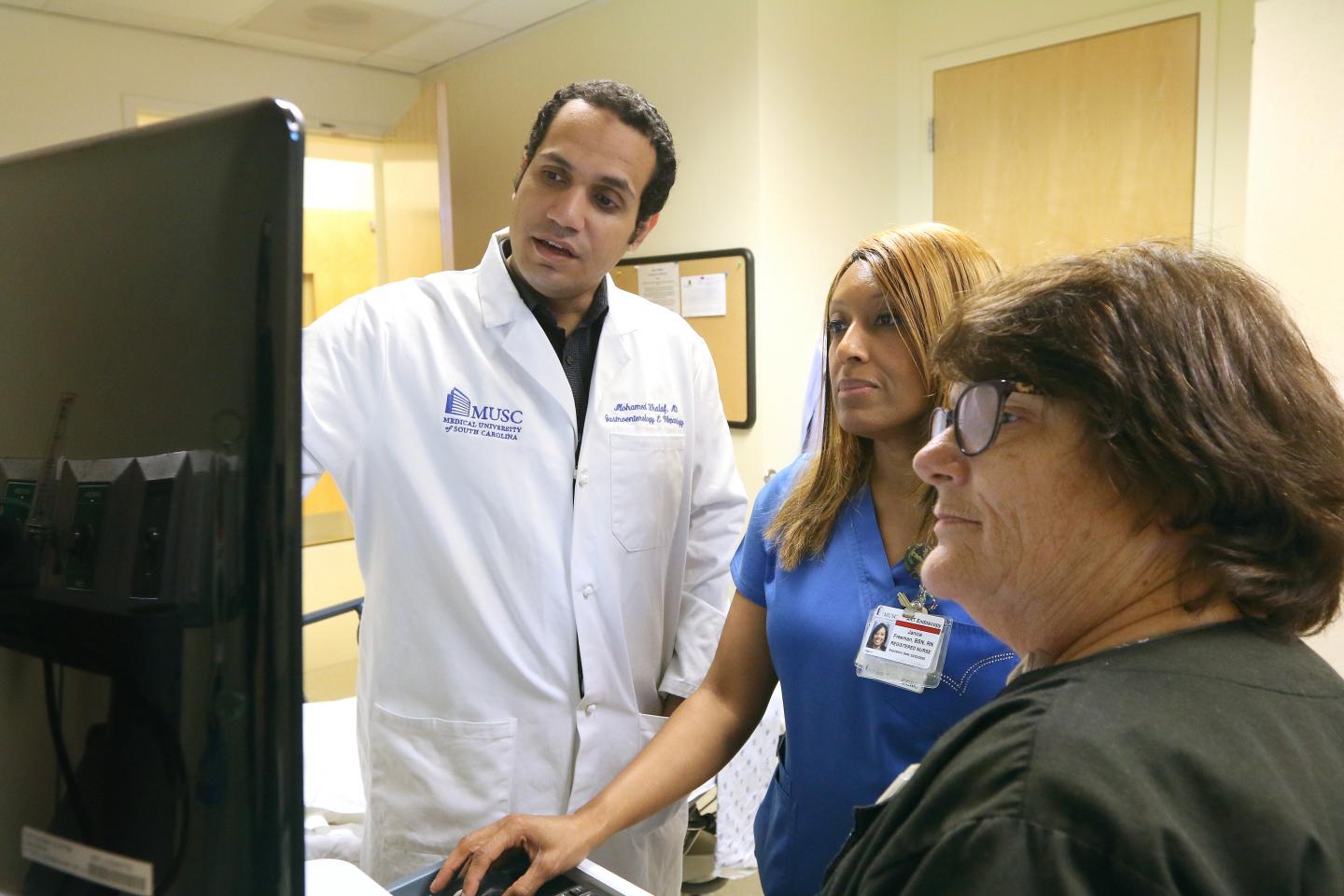 Dr. Mohamed Khalaf (left) and Colleagues