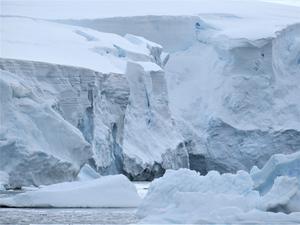 A marine terminating glacier in Antarctica