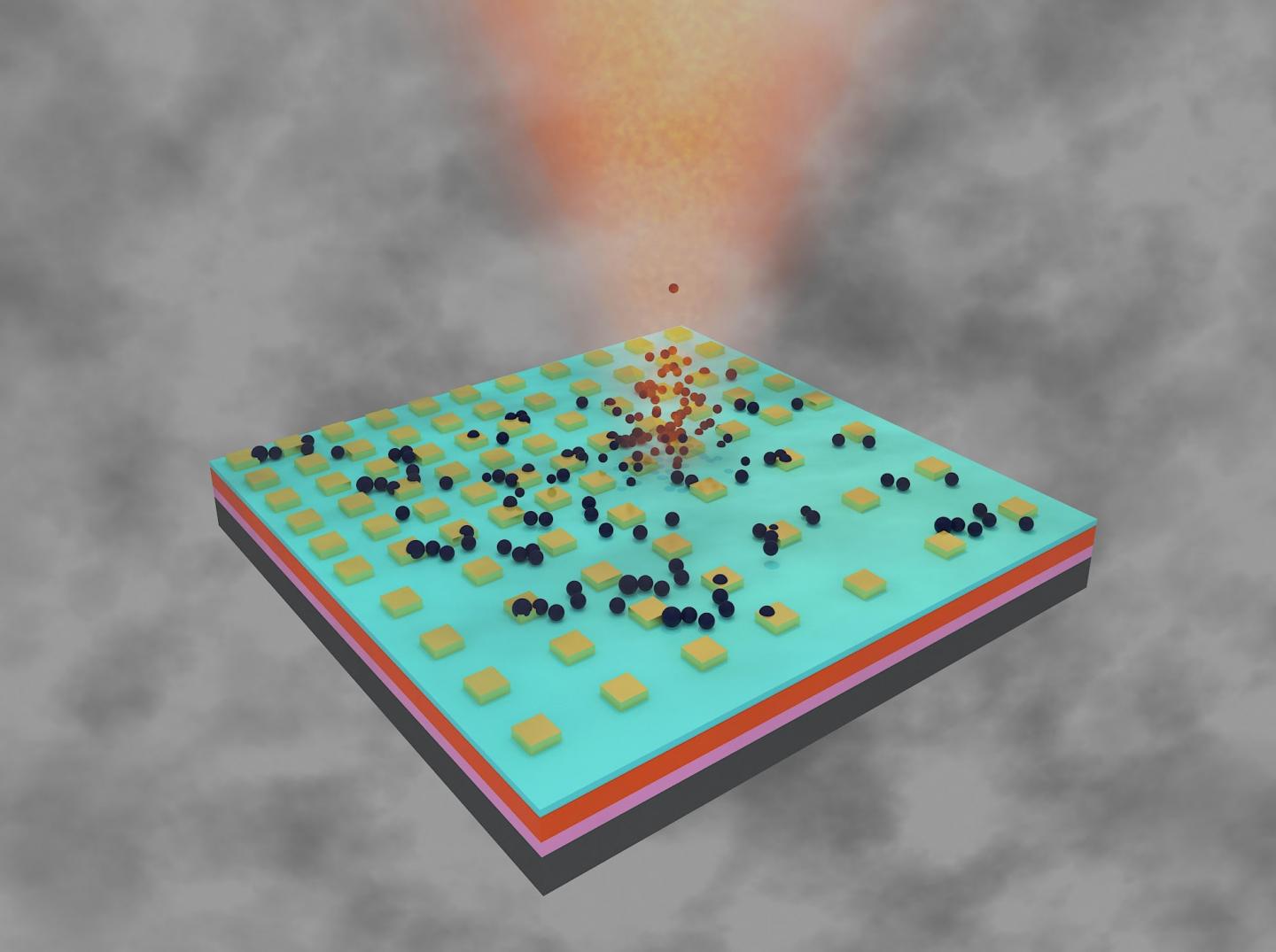 Metasurface Interacting with Gas Molecules