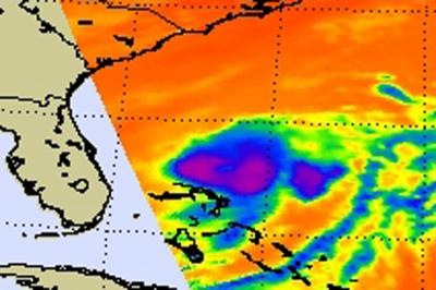 NASA Infrared Image of Tropical Storm Bret