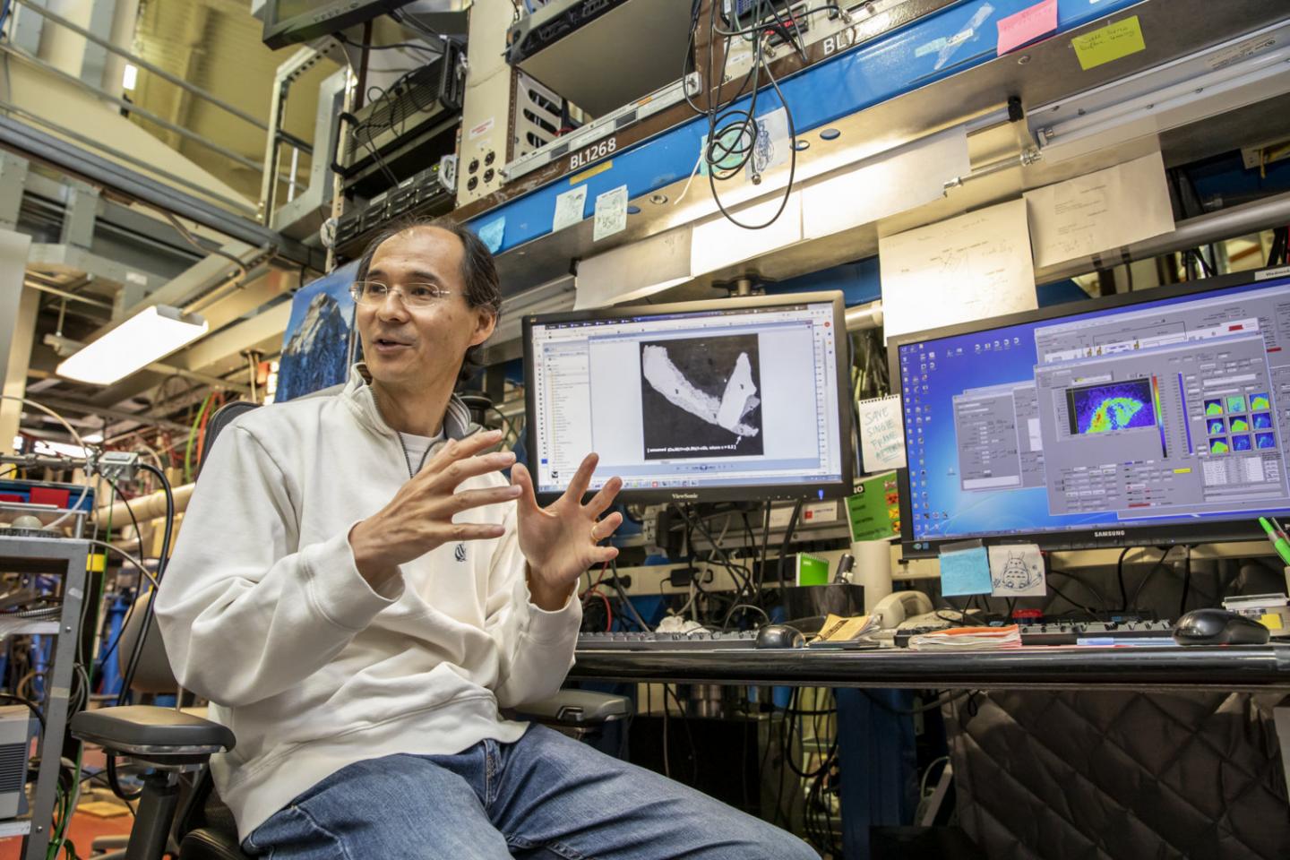 Nobumichi Tamura, Berkeley Lab staff scientist, at the Advanced Light Source at Berkeley