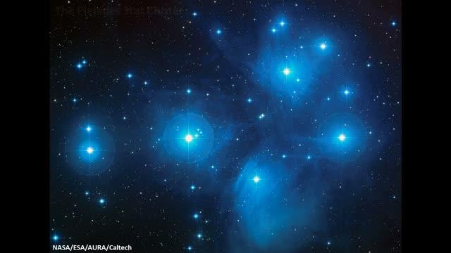Annotated Image of the Pleiades Star Cluster