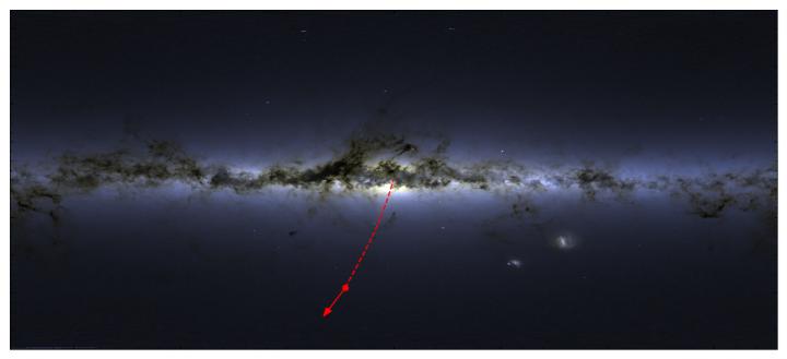 S5-HVS1 Flies Away from the Center of the Milky Way