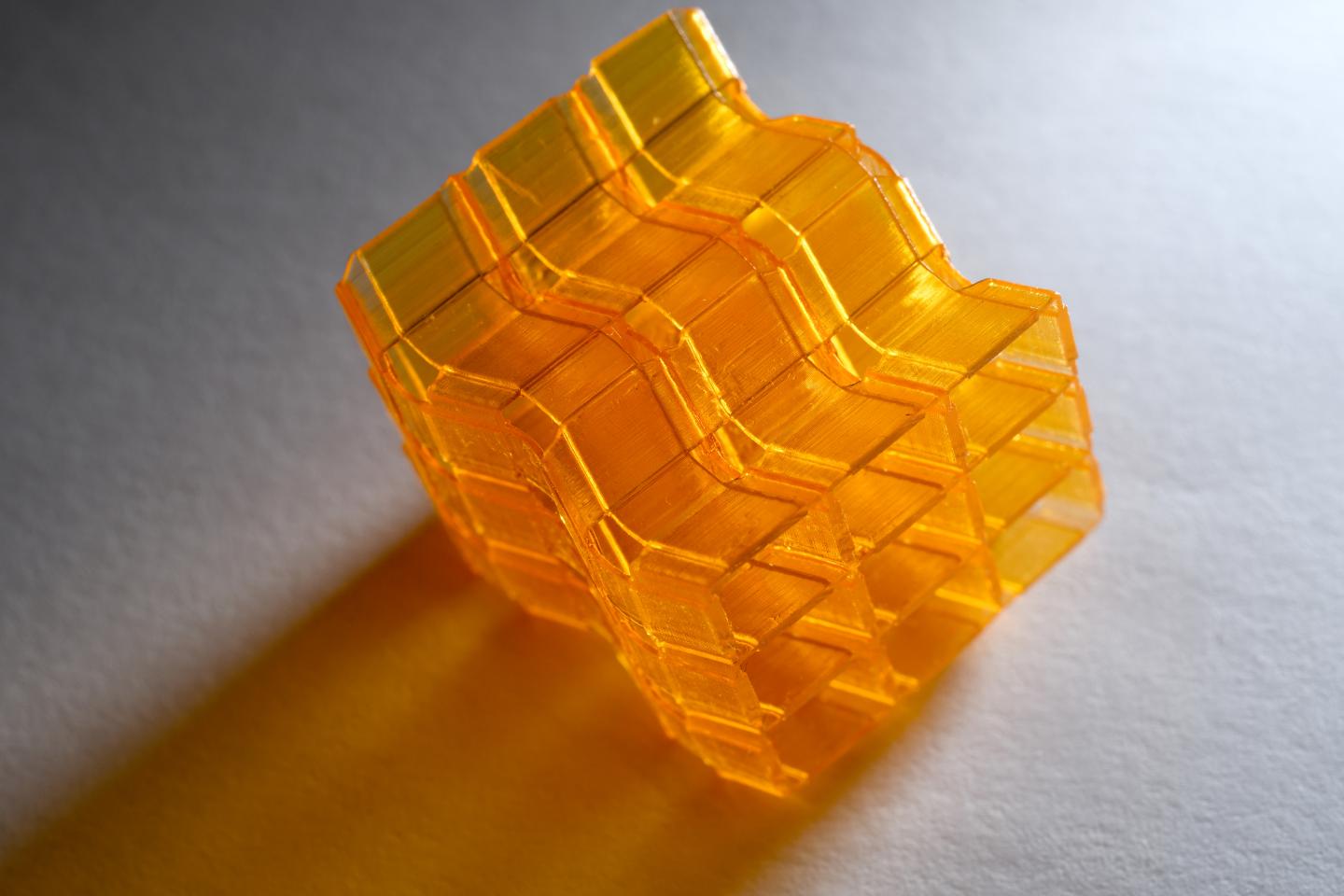Close-up of 3D Printed Origami Structure