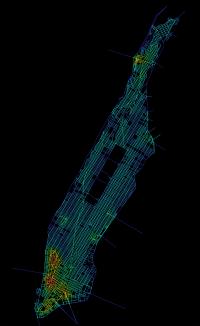 Space Syntax Map of Manhattan, New York