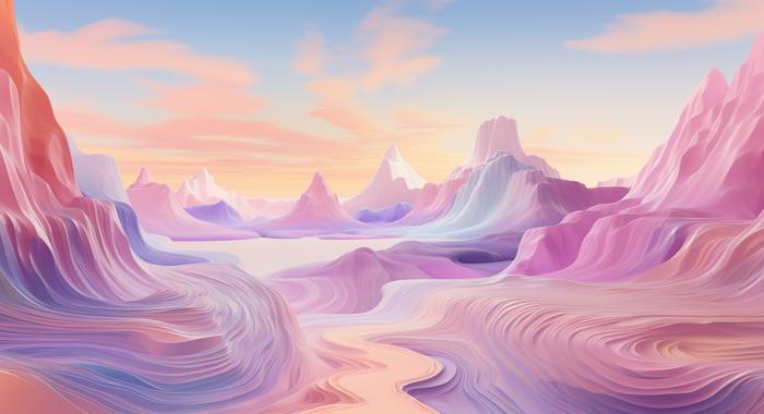 Psychedelic view of a natural landscape.