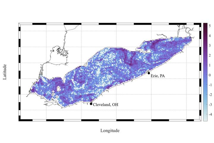 Three-dimensional model of microplastic pollution in Lake Erie