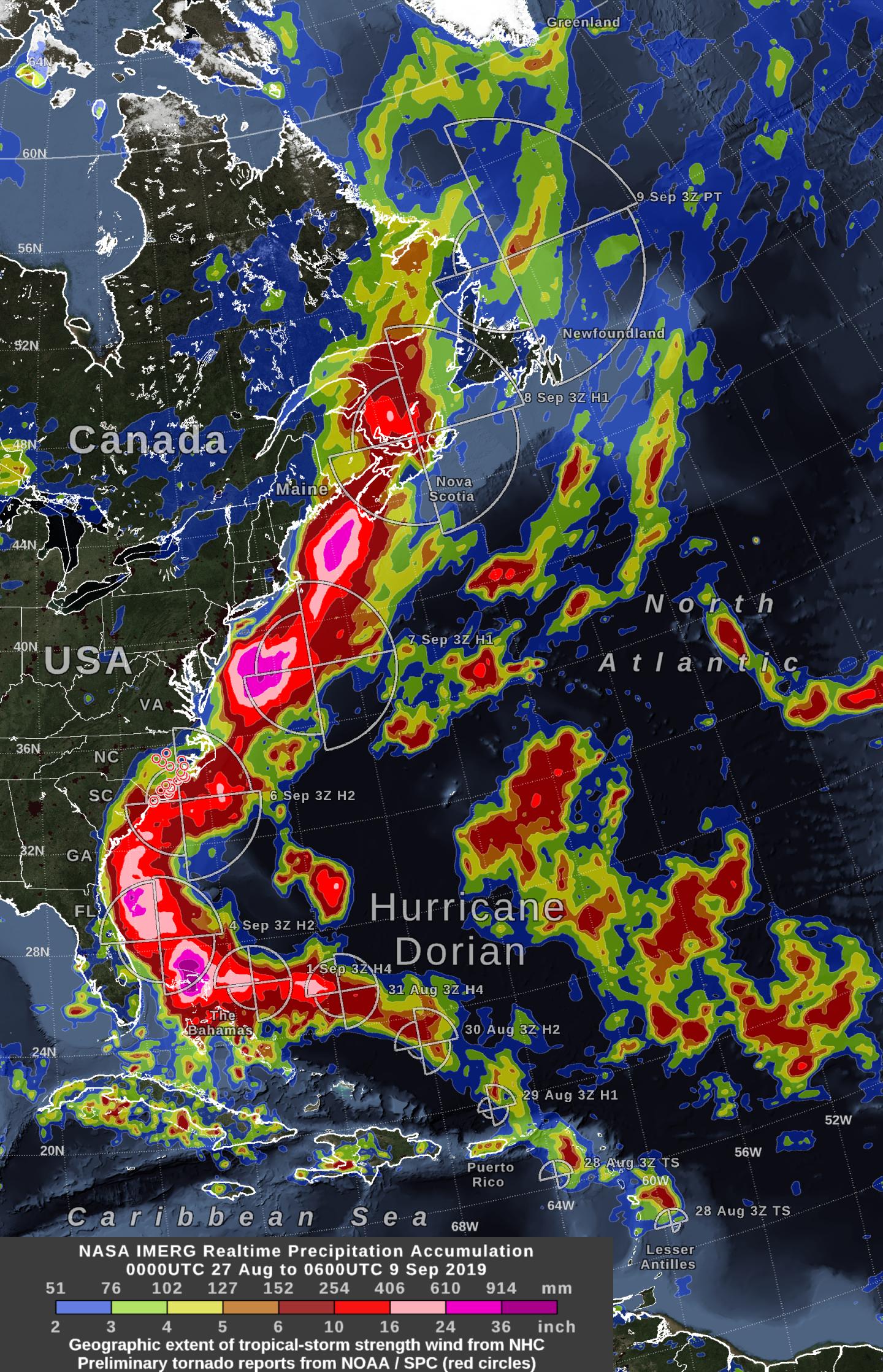 GPM Image of Dorian