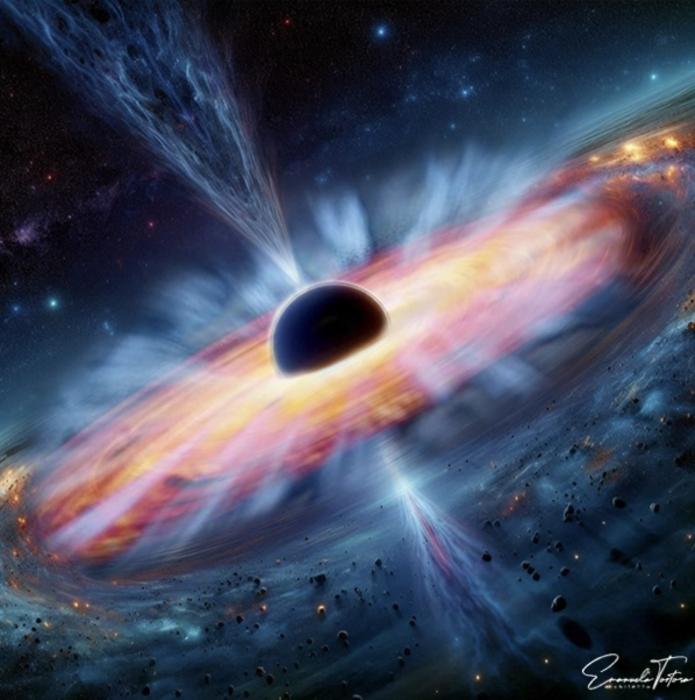 An accreting supermassive black hole