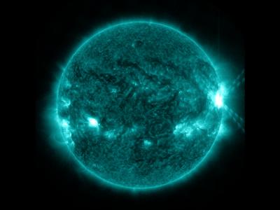 An X1.0-Class Flare Exploded off the Right Side of the Sun