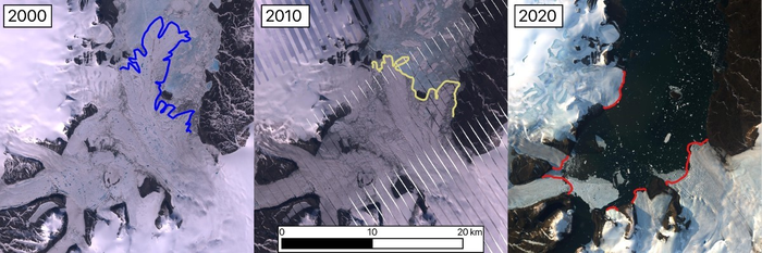 Un recul et une perte généralisés des glaciers de marée dans l'hémisphère Nord