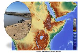 Location and typical landscape of the Melka Wakena site-complex