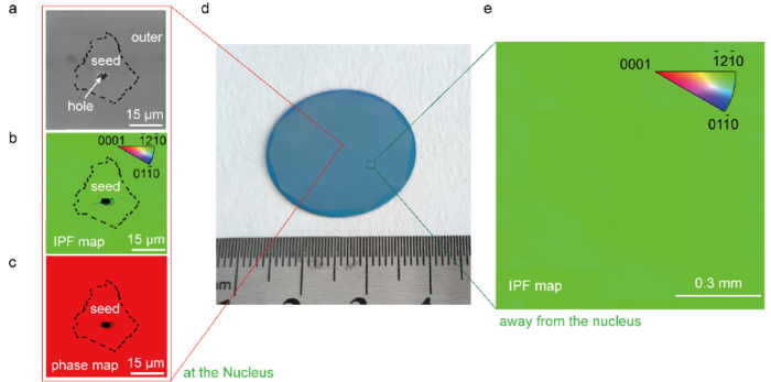 Characterization of single-crystal MoTe2 by electron backscatter diffraction (EBSD)