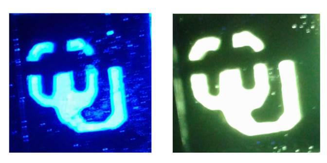 Bright Blue and Green Luminescence from Metal Halides