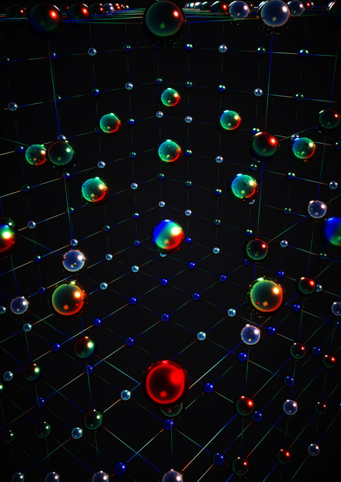 Artists conception of spin states in optical lattice