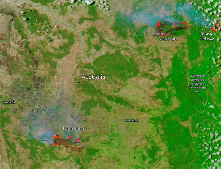 Three Separate Bushfires Vex Parts of New South Wales, Australia