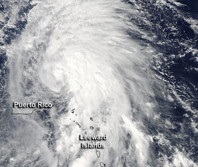 Tropical Storm Rafael in the Atlantic Ocean on Oct. 14