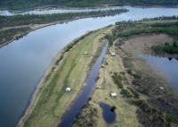 Hay Huts Dot Boreal Floodplain
