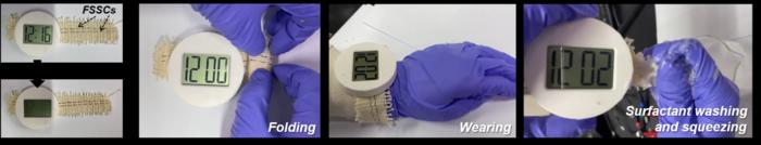 [Figure 3] Wearable Supercapacitor Demonstration