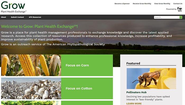 Grow: Plant Health Exchange landing page