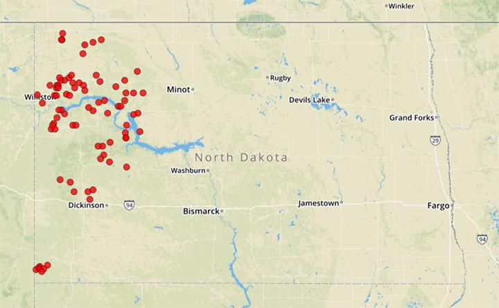 FrackSpill Map