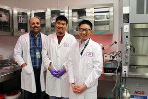 USask researchers (left to right) Drs. Juan Ianowski, Xiaojie (Jay) Luan and Julian Tam