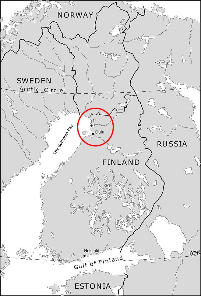 Location of the Ii Hamina in Finland