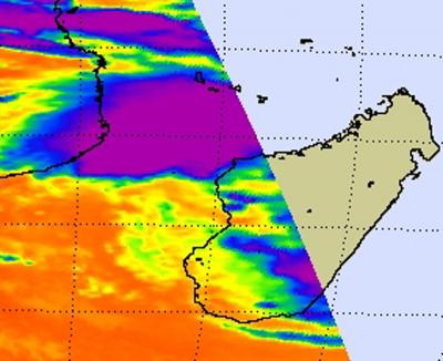 NASA Infrared Data Show Bingiza's Heaviest Rains Over Water