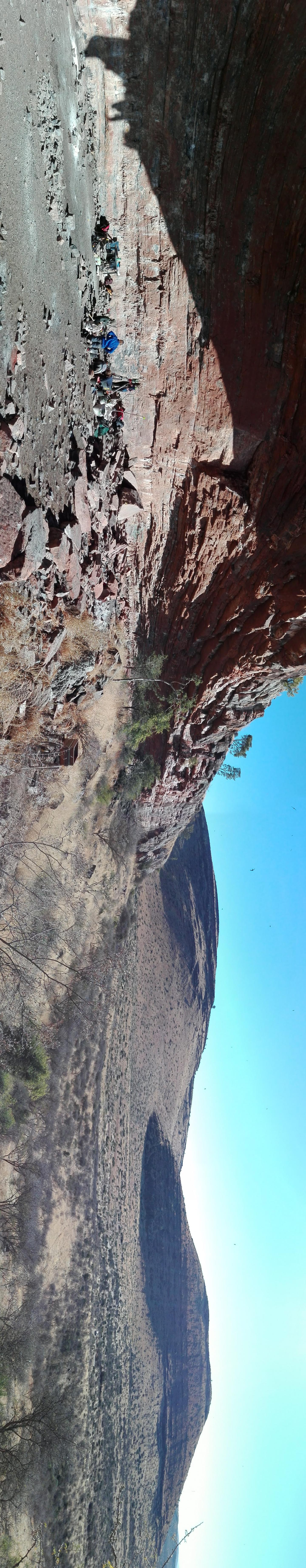 Archaeological site at a rock shelter in South Africa's Kalahari Desert