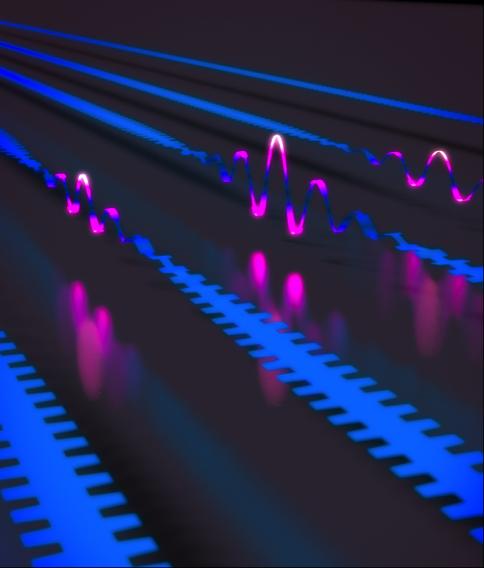 Vibrations of a Strained Phononic Crystal