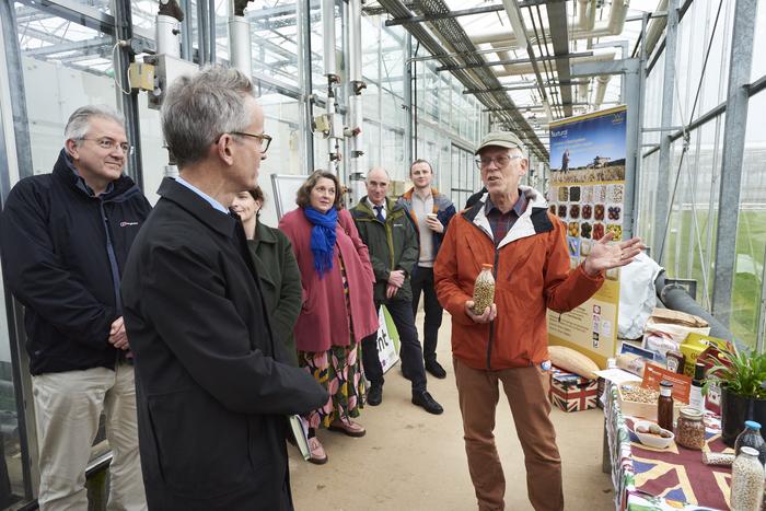 1 - Professor Giddeon Henderson (Chief Scientific Adviser at the Department of Food and Rural Affairs and also the Director General for Science and Analysis) visits the University of Warwick's Innovation Campus at Wellesbourne for the launch of Agri-Tech.