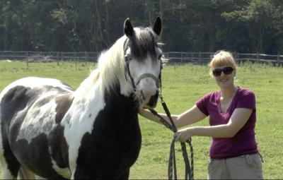 Jennifer Wathan with Study Participant Bartie