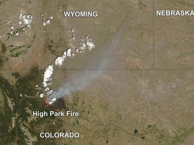 NASA Satellite Image of High Park Fire, Colorado