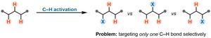 The main challenge of C–H activation is controlling which C–H bond is functionalized in the process – the so-called "selectivity problem".