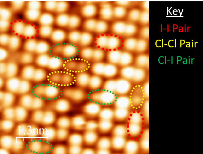 Surface layer of chlorine-doped perovskite
