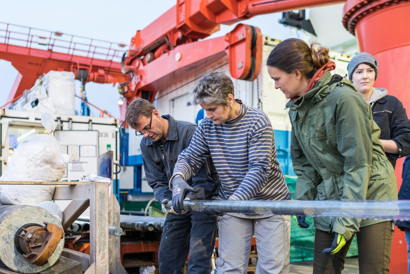 Sediment samples recovered.