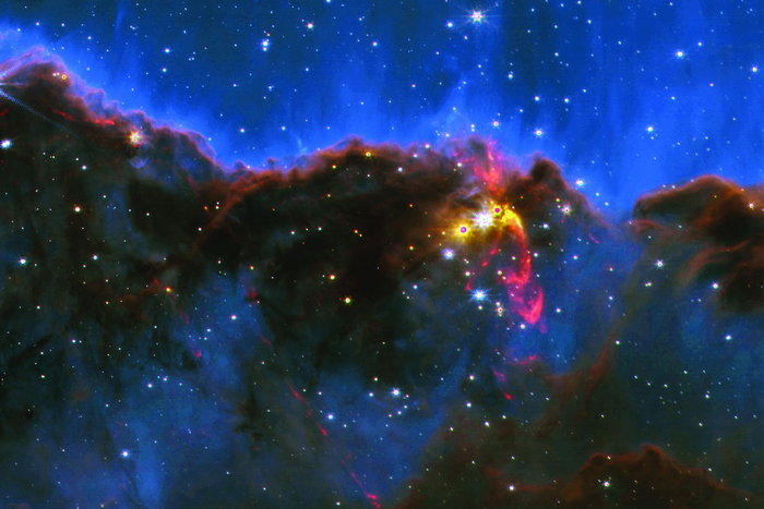 JWST false-color infrared image of NGC 3324