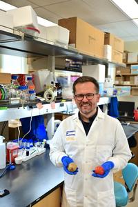 Adam Jozwiak in his lab