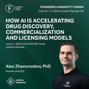 英矽智能创始人兼首席执行官Alex Zhavoronkov博士11:25-12:05参与“人工智能如何加速药物发现、商业化和授权许可模式”炉边谈话。