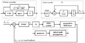 Schematic representation of the PSMC controller applied in microparticle transportation.