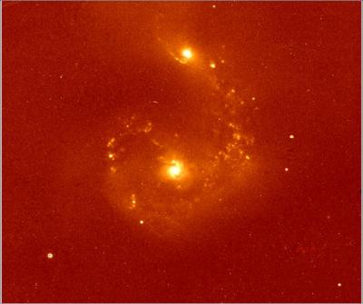 MOSFIRE Image of Colliding Atennae Galaxies