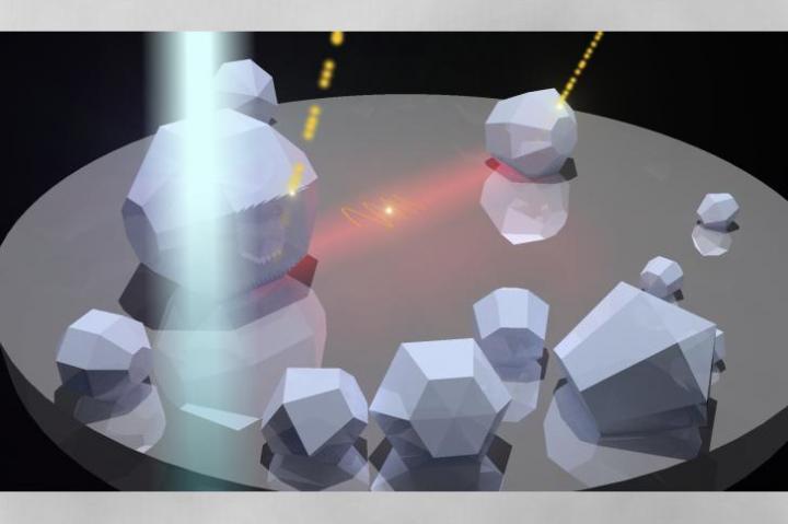 Electron Beam Hits Nanodiamond