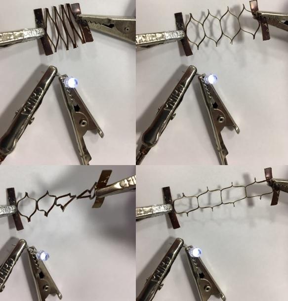 Kirigami-Inspired Electronic Circuits