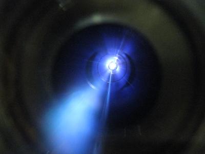 Nitrogen Gas Fluoresces Blue [IMAGE]