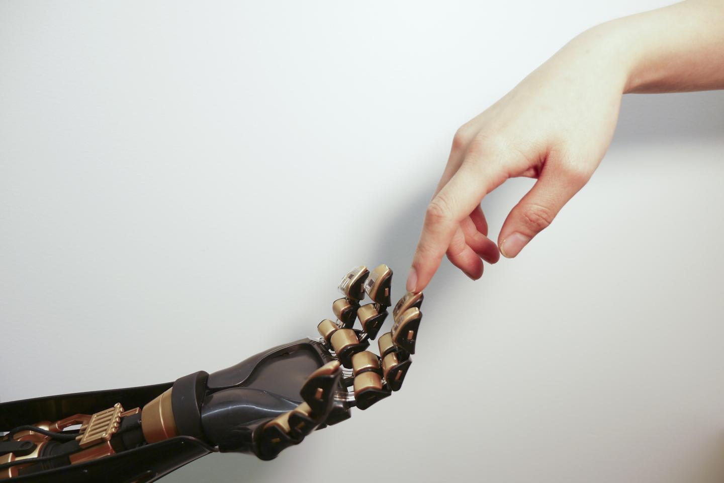 Artificial Skin, Hands Touching