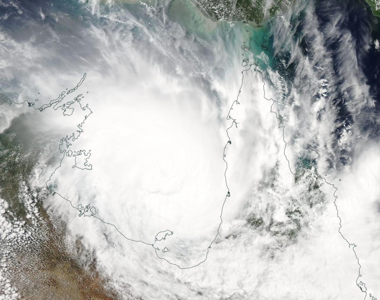 Tropical Cyclone Trevor Fills Australia's Gulf of Carpentaria in NASA Image