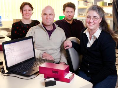Dr. Jo-Ann Stanton and Team with their Breakthrough Handheld qPCR Device, Freedom4